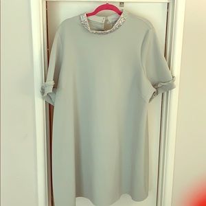 Eloquii Mint Green Embellished Neck Dress